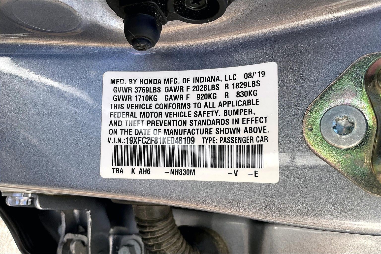 2019 Honda Civic Sedan Sport