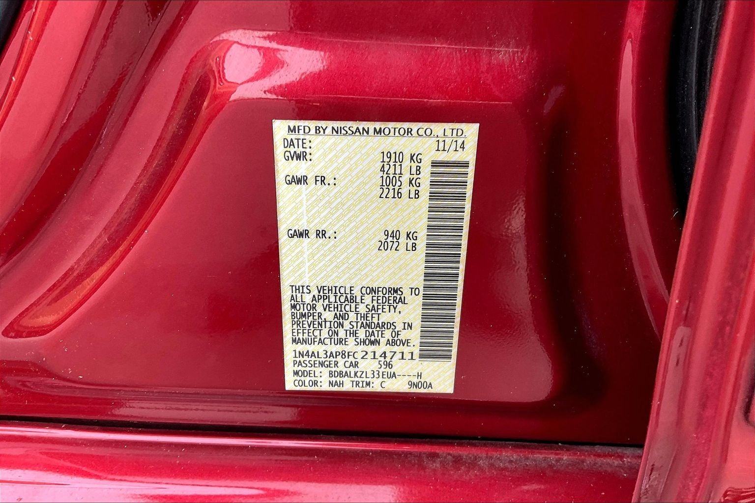 2015 Nissan Altima 2.5 SV