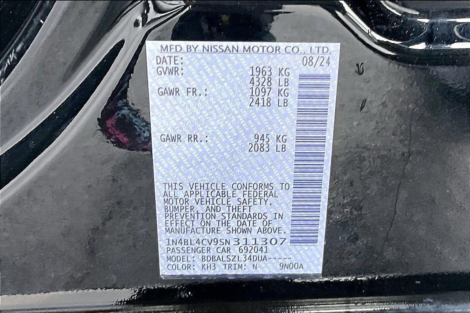 2025 Nissan Altima SR