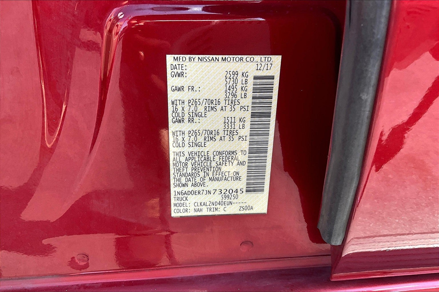 2018 Nissan Frontier SV V6