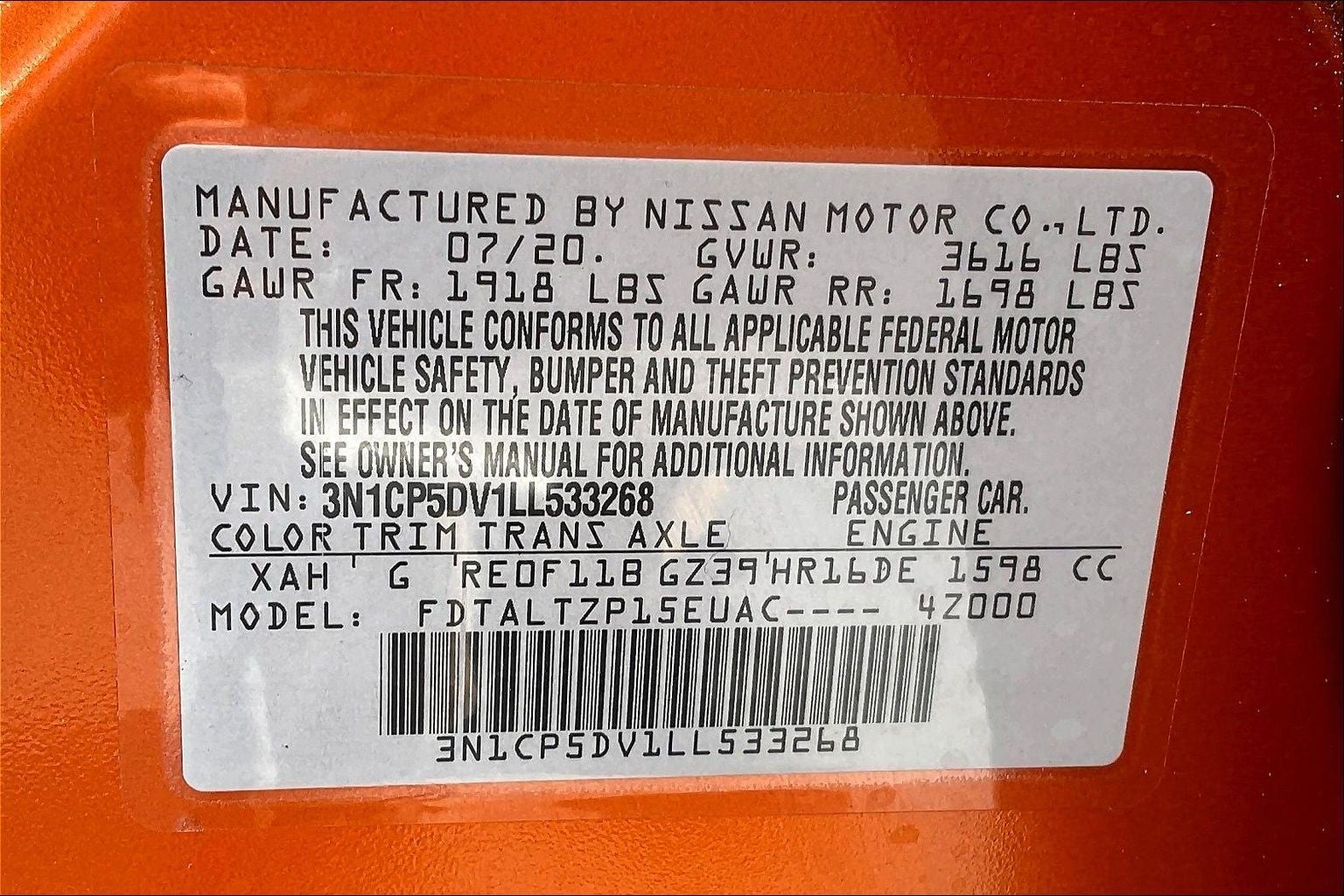 2020 Nissan Kicks SR