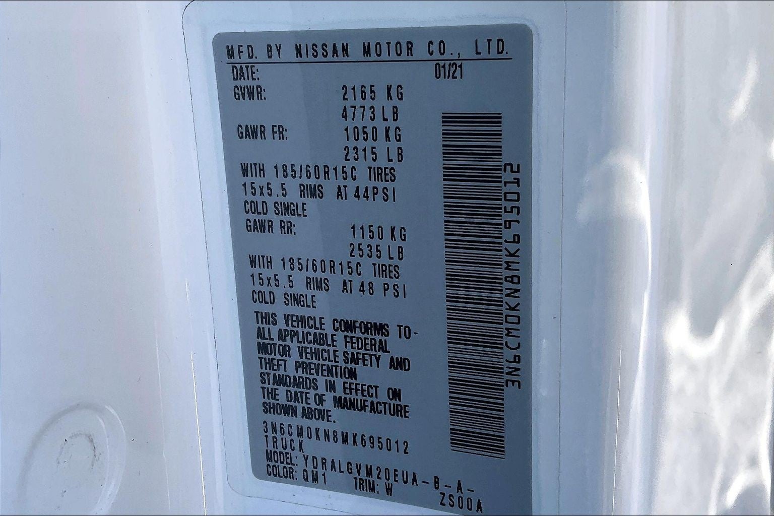 2021 Nissan NV200 Compact Cargo SV