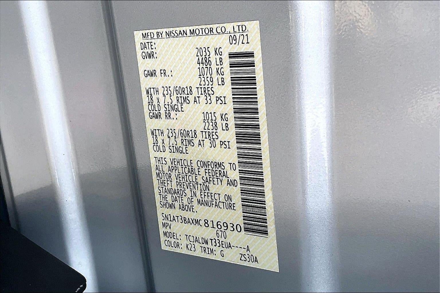 2021 Nissan Rogue SV