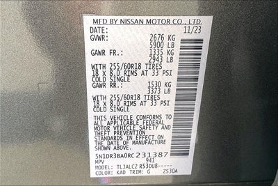 2024 Nissan Pathfinder SV