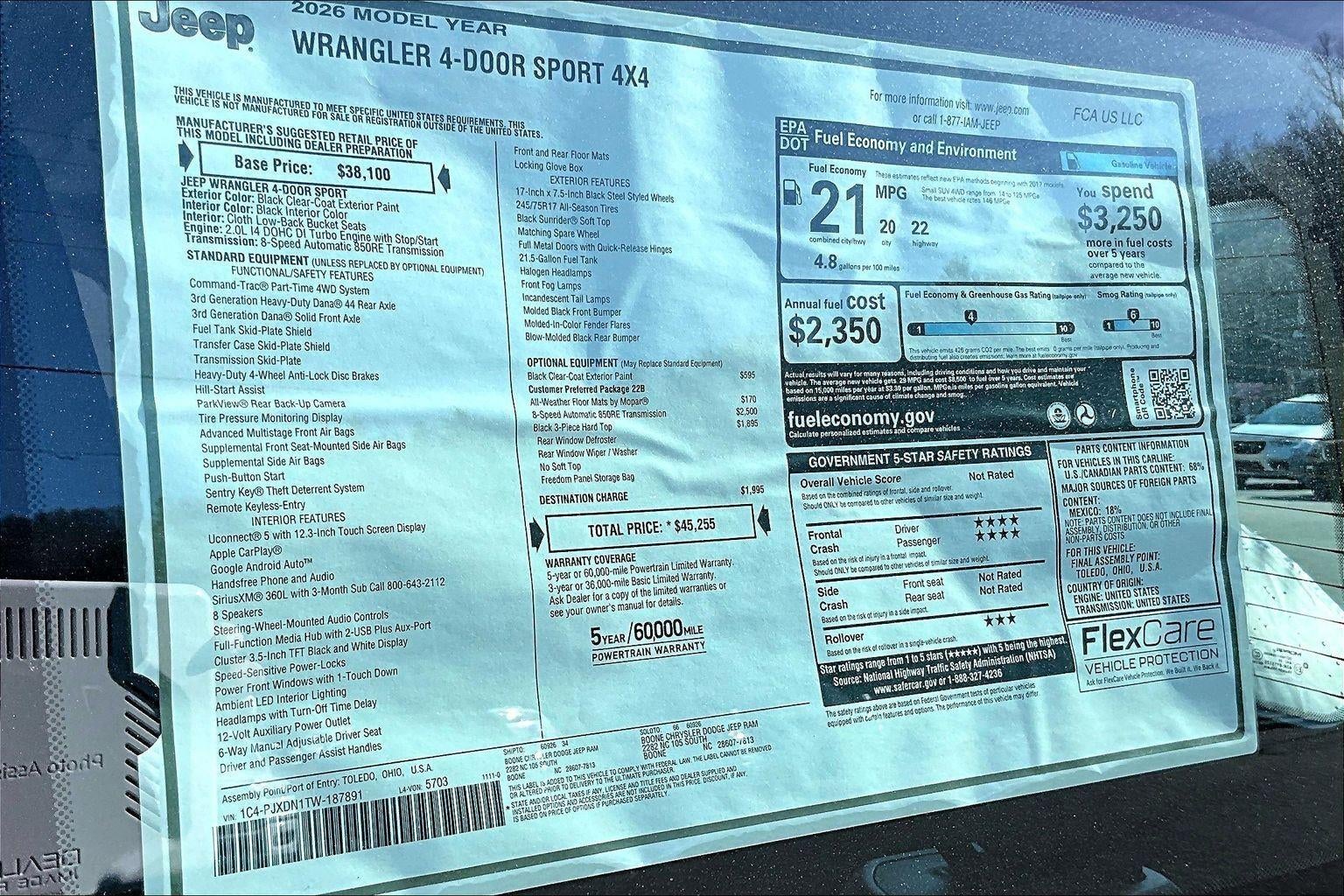 2026 Jeep Wrangler Sport