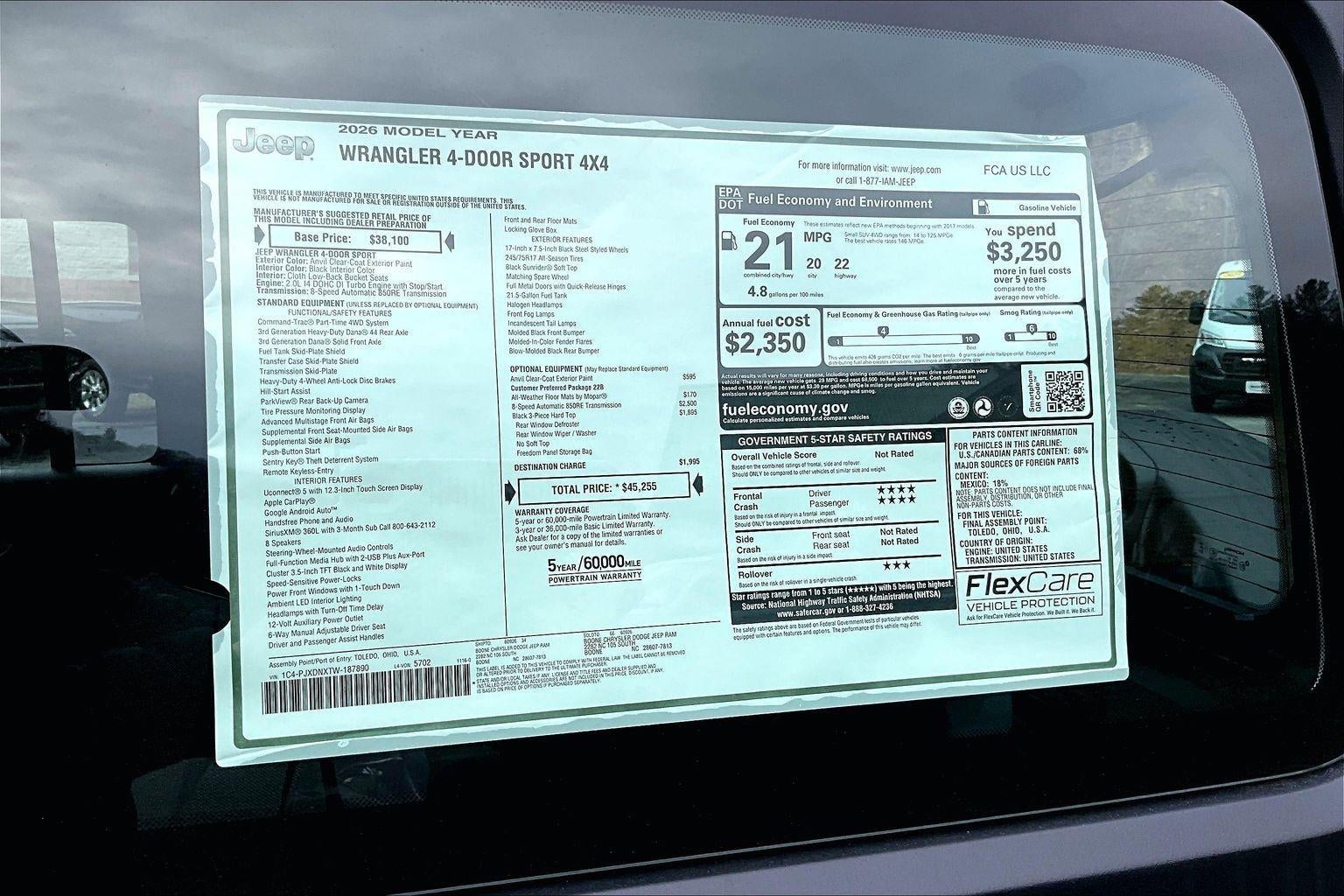 2026 Jeep Wrangler Sport