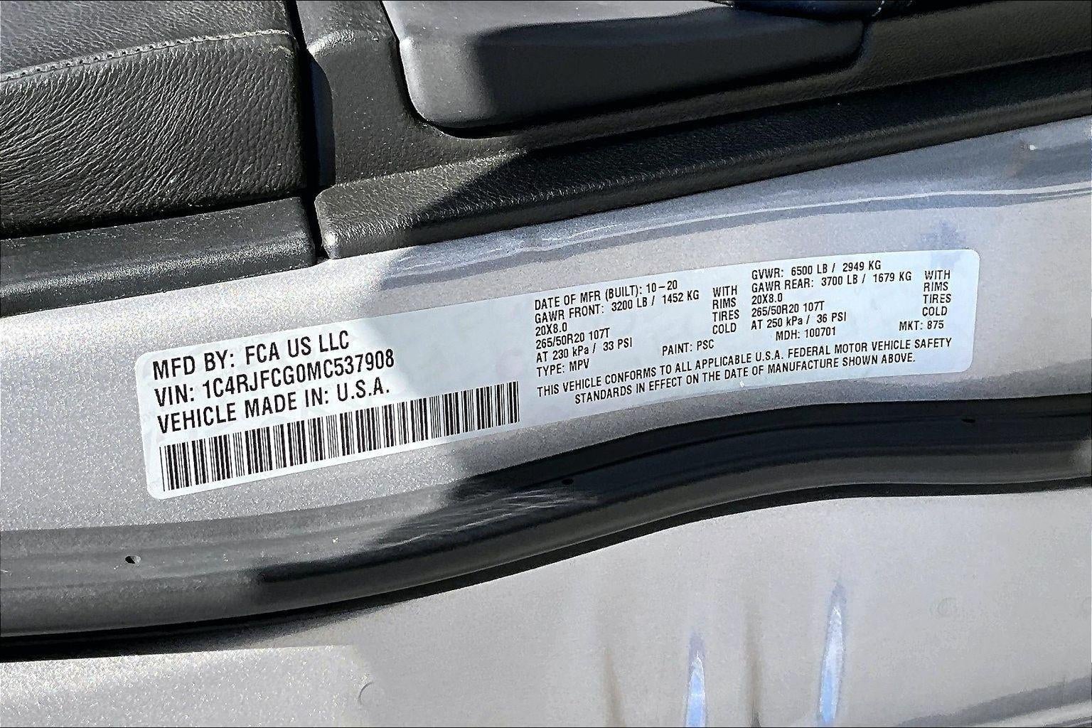 2021 Jeep Grand Cherokee Overland