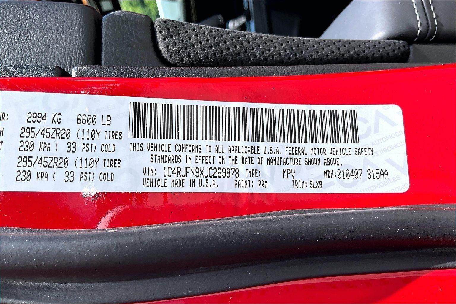 2018 Jeep Grand Cherokee Trackhawk