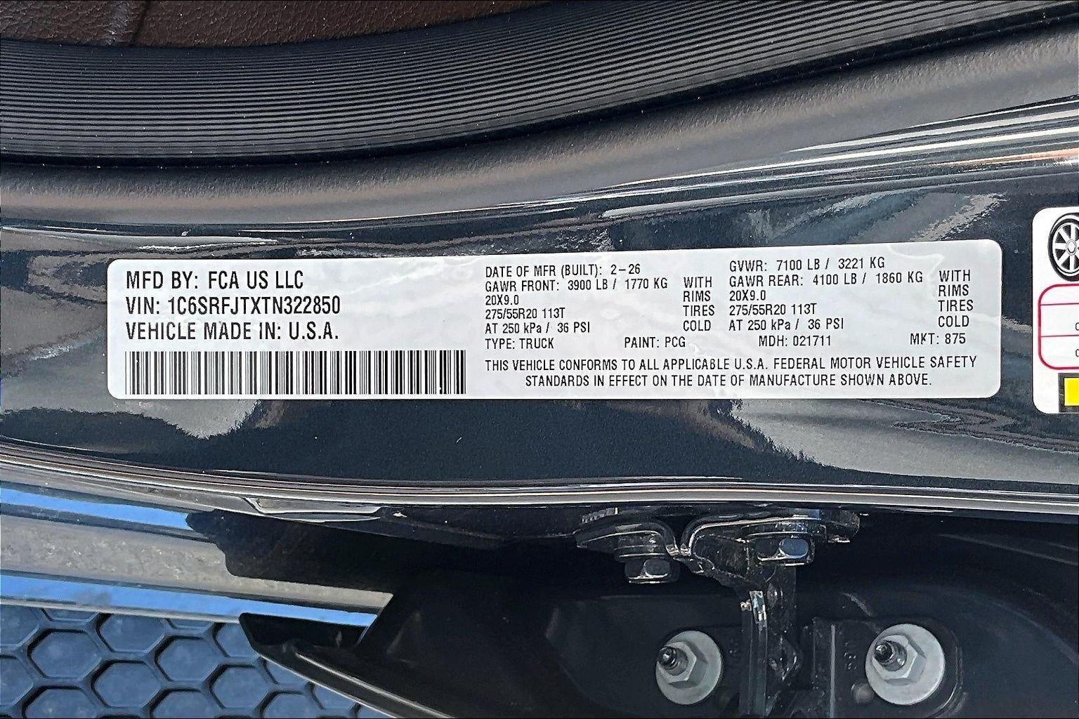 2026 RAM RAM 1500 RAM 1500 LARAMIE CREW CAB 4X4 5'7' BOX