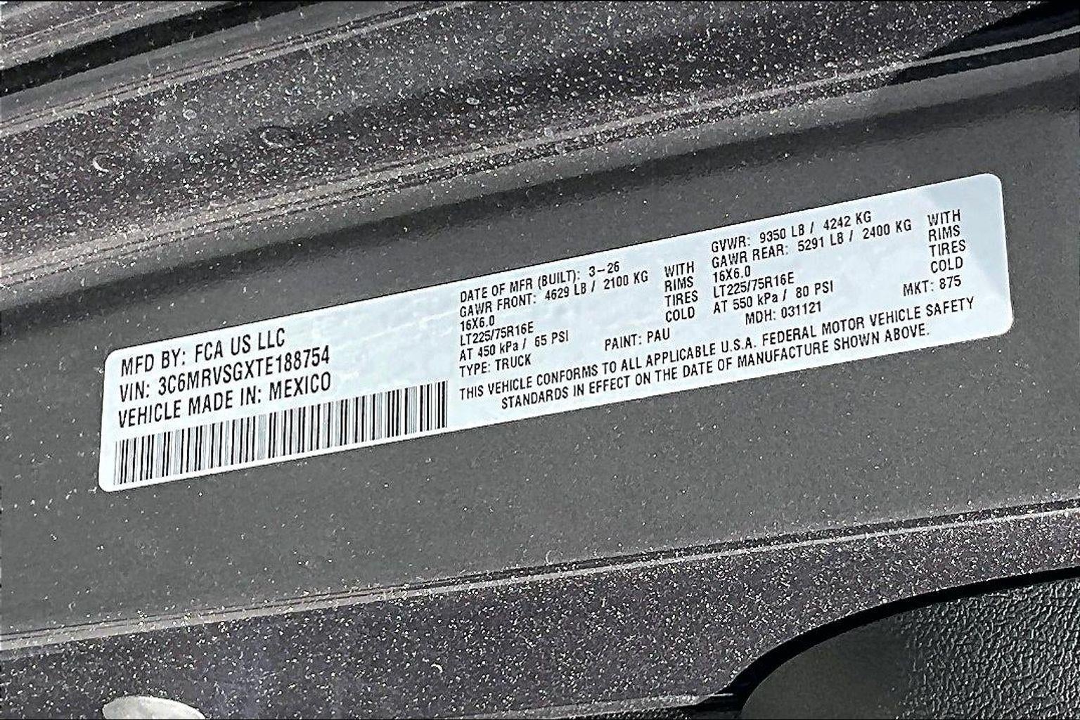 2026 RAM Promaster 3500 SLT+