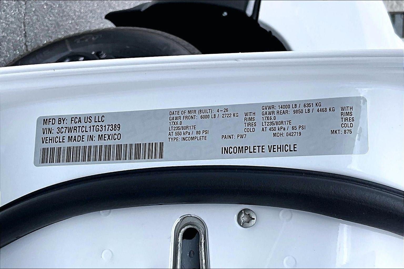 2026 RAM 3500 Crew Cab 60" CA Tradesman