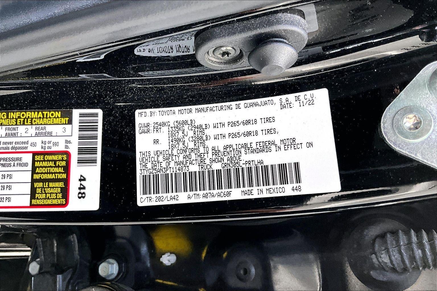 2023 TOYOTA TRUCK TACOMA 4WD LIMITED