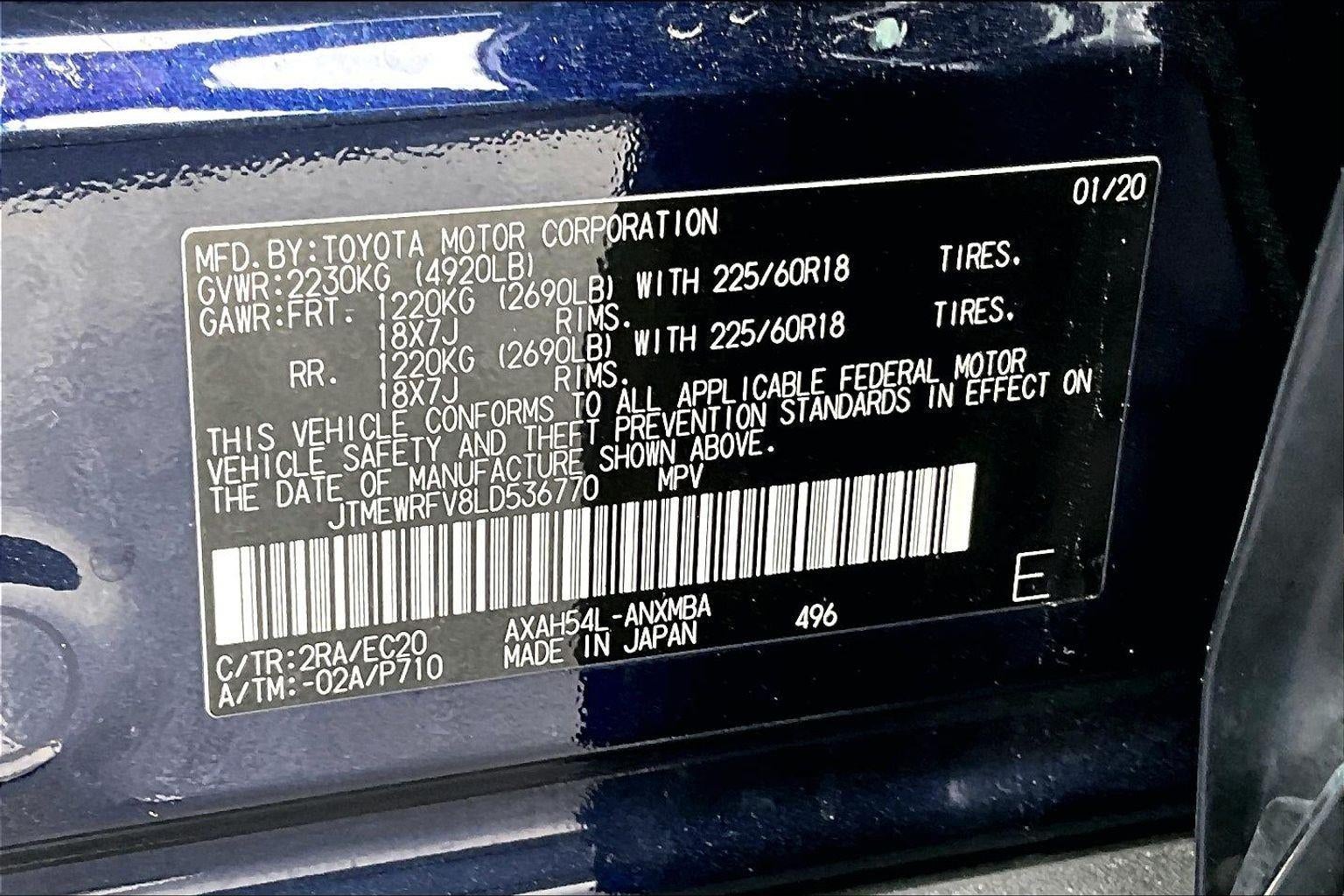 2020 Toyota RAV4 Hybrid XSE