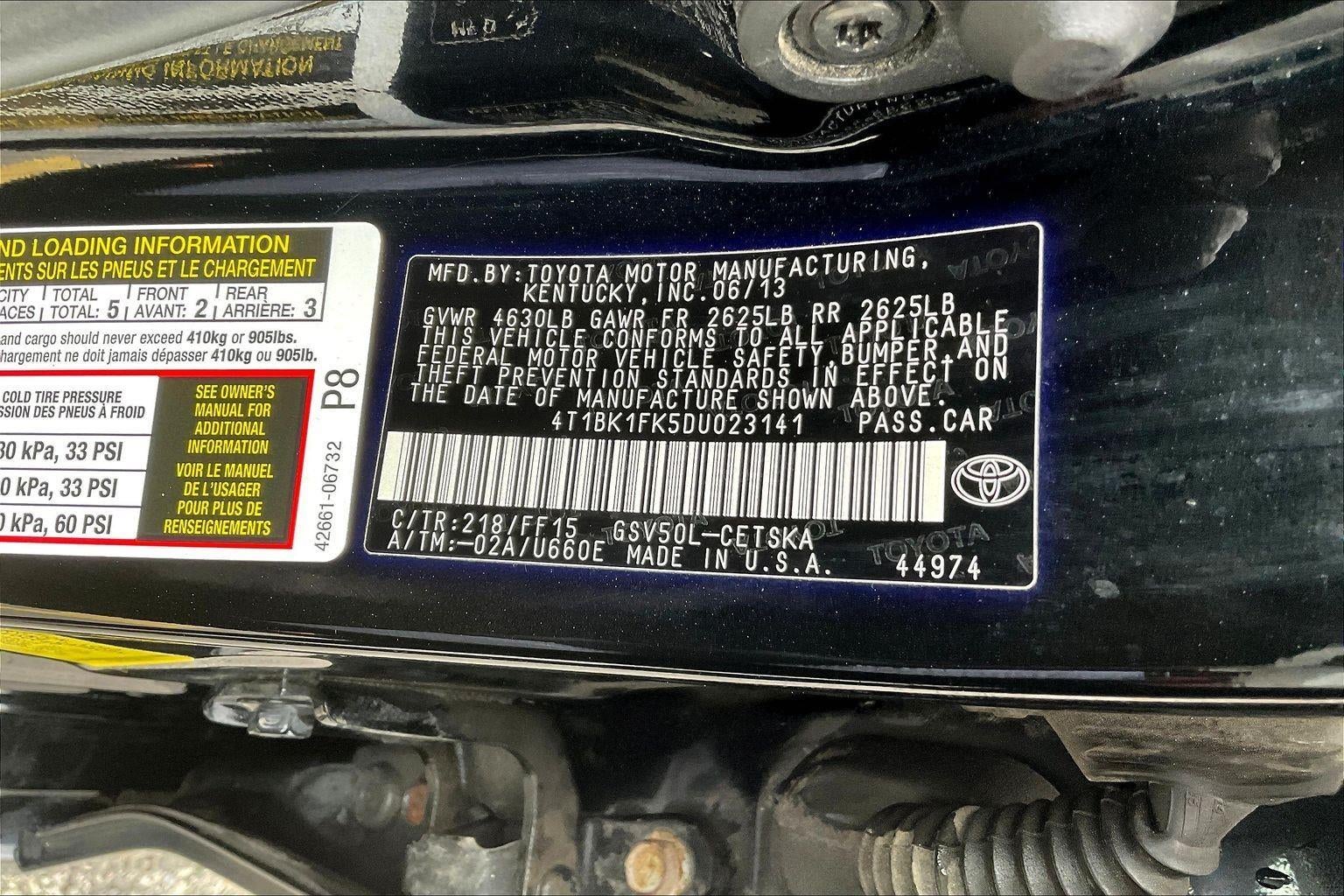 2013 Toyota Camry SE V6