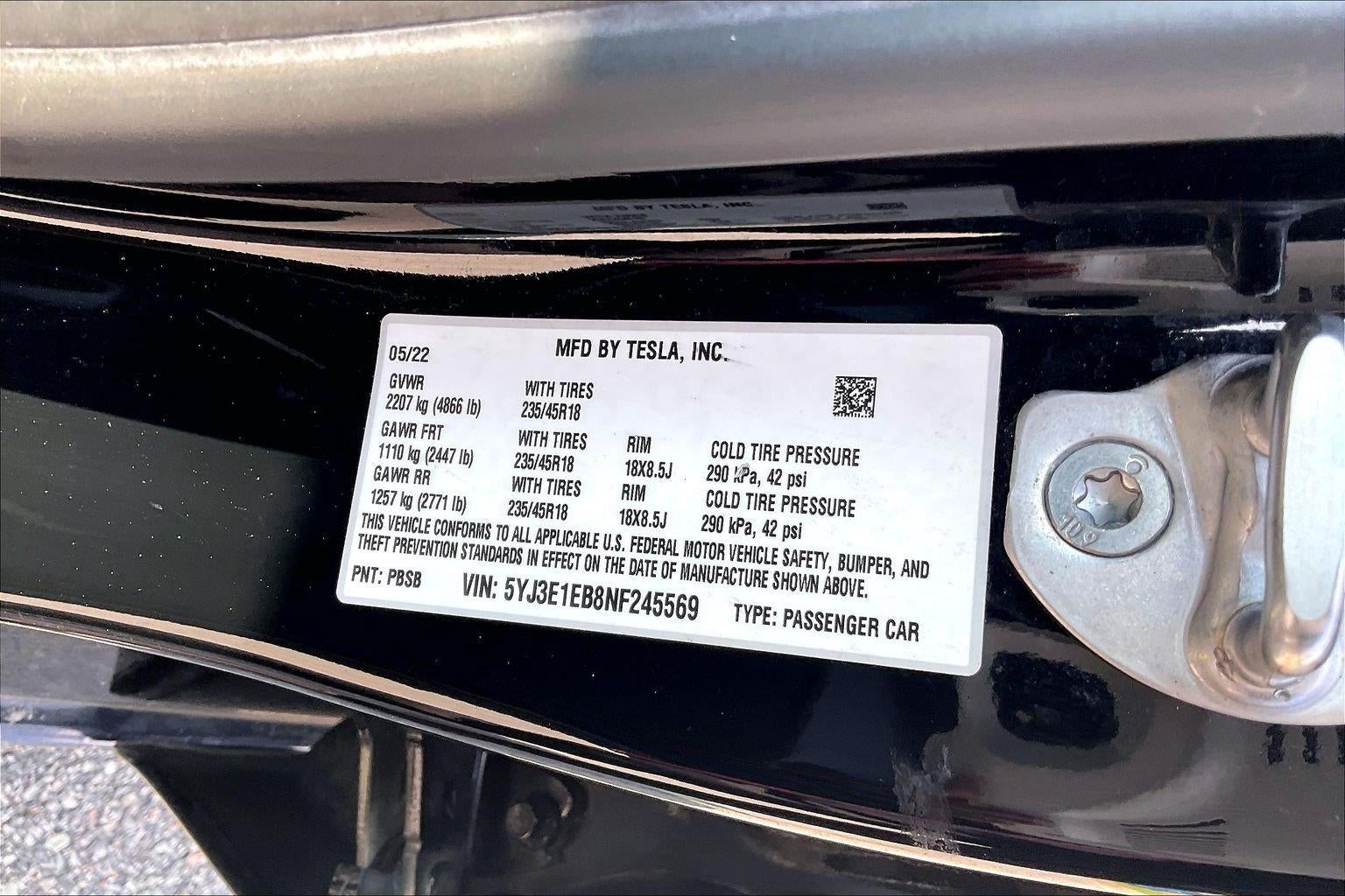 2022 Tesla Model 3 Long Range