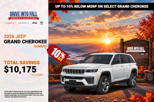 2026 Grand Cherokee 10% Off MSRP